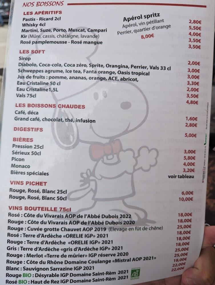 Restaurant Le Barry - Menu Image 2